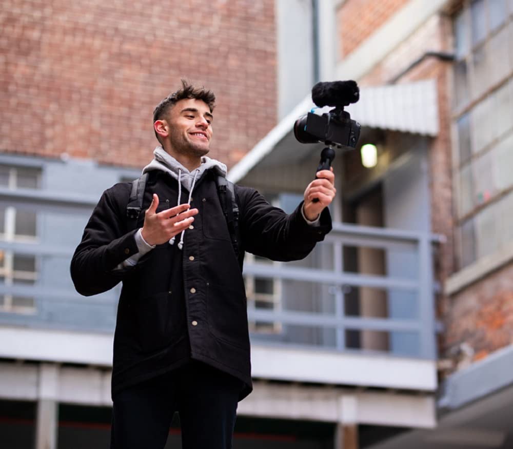Sennheiser MKE 400 Micrófono Shotgun Direccional para Cámara con Conectores TRS y TRRS de 3,5mm para DSLR, Mirrorless y Móvil, 508898