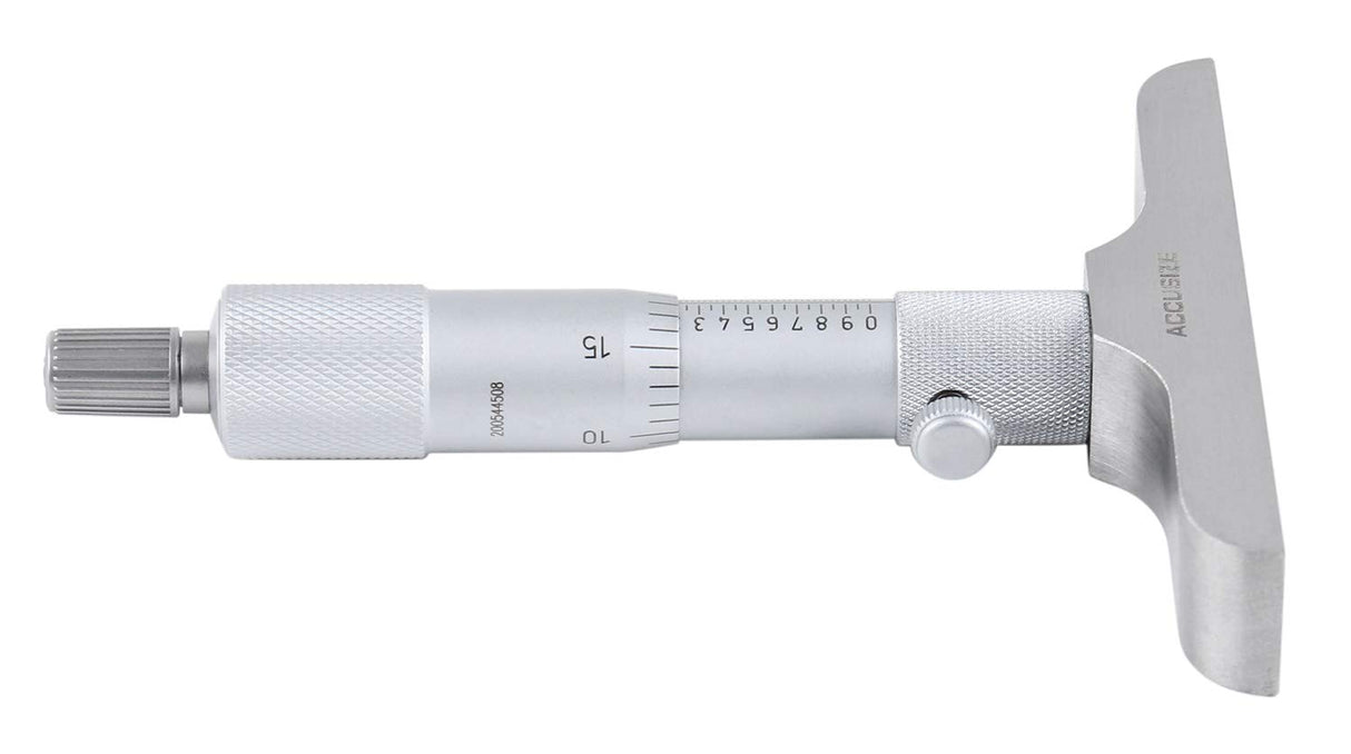 accusize – 6 "Profundidad micrómetros, base de profundidad 4," con 6 varillas en caja de sábana bajera ajustable, # 2025 – 4201