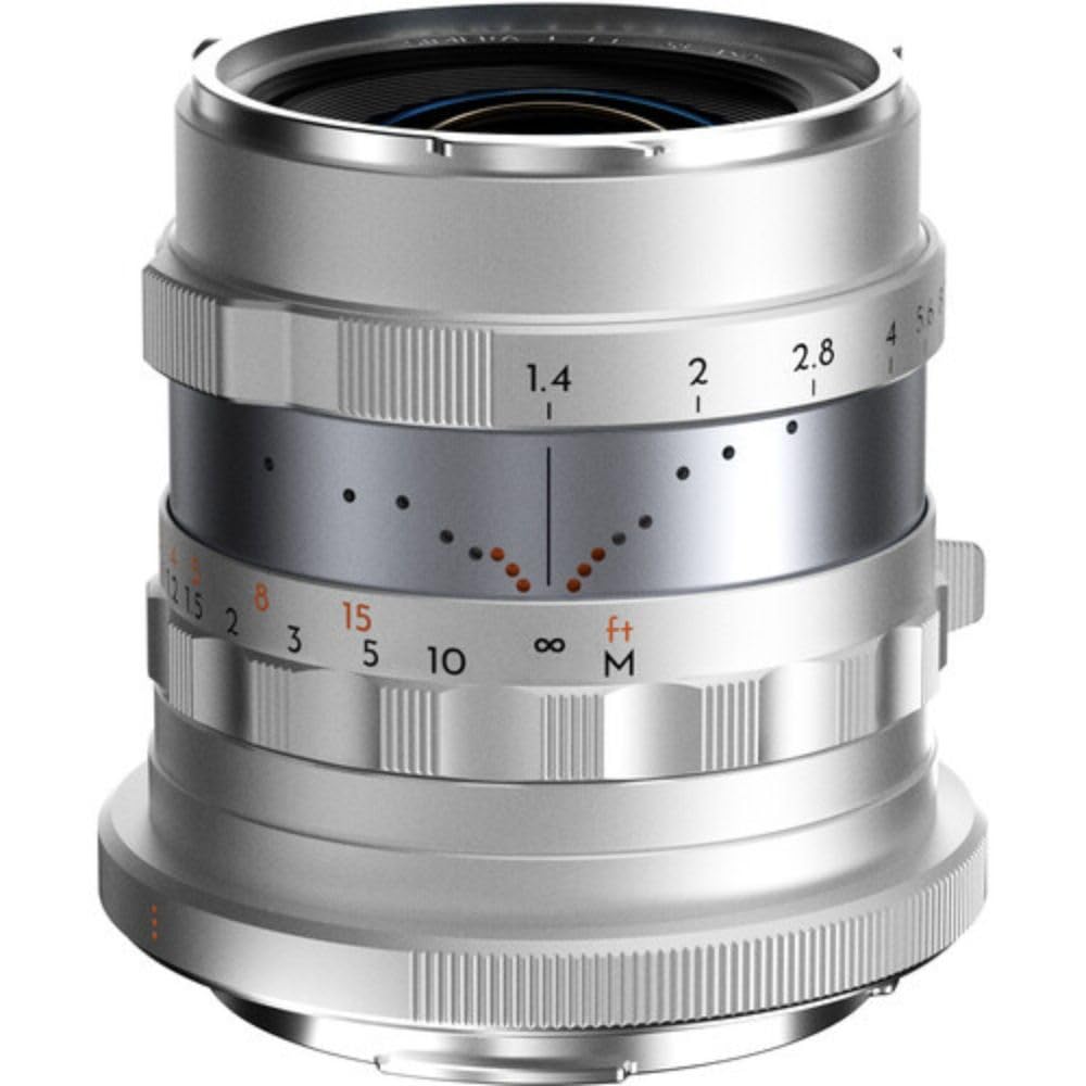 Thypoch Lente de fotografía de fotograma Completo Simera 28 mm f1.4 para Montura Canon RF, Color Plateado