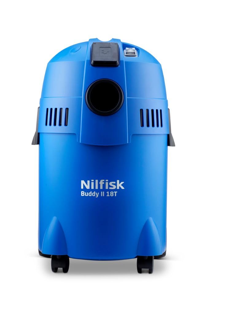 Nilfisk Buddy II 18L T Aspirador de Agua y Polvo - Aspiradora de Bricolaje para Sólidos y Liquidos, Seco y Húmedo, Exterior e Interior (1200 W)