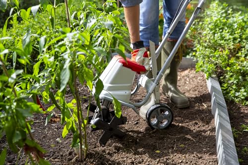 IKRA motoazada eléctrica motocultor IET 1030, Ancho de Trabajo 30cm, Profundidad 20cm, 1080W