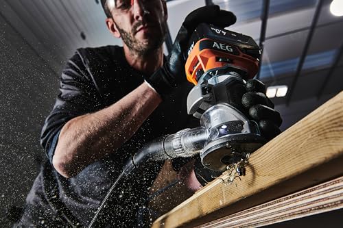 AEG BOF18BL3-0 - Afiladora de 18 V BRUSHLESS, 15000 a 30000 rpm, carrera de fresado 36 mm, diámetro de las pinzas de sujeción de 6 mm (sin batería)