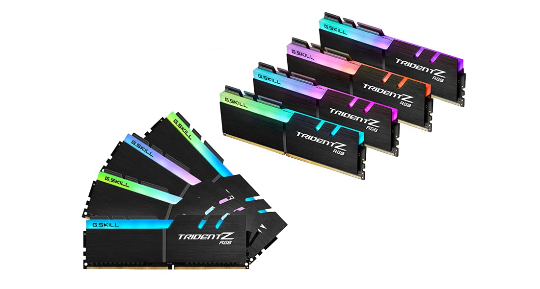 G.SKILL Trident Z RGB Series RAM - 256 GB (Kit de 8 x 32 GB) - DDR4 3200 UDIMM CL14