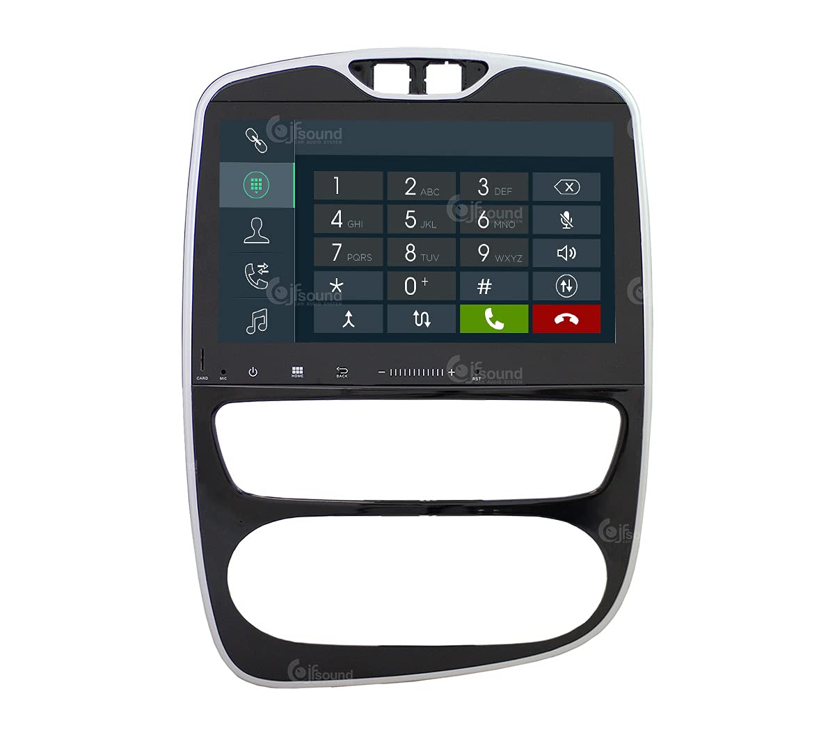 Autorradio de Ajuste Personalizado para Renault Clio Android GPS Bluetooth WiFi Dab USB Pantalla táctil Full HD 10" procesador de 8 núcleos y comandos de Voz