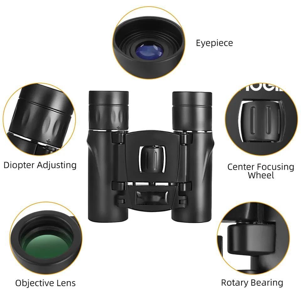XiangHeWang Prismáticos compactos XS105: compactos, exquisitos y capaces de Zoom para visión al Aire Libre