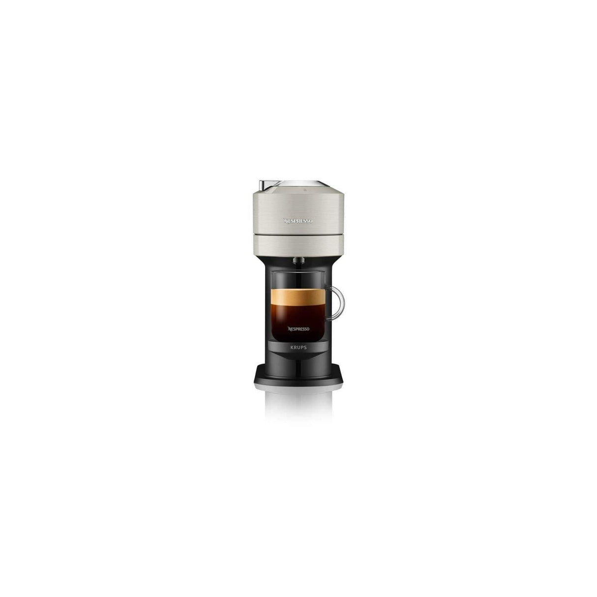 KRUPS Vertuo Next YY4298FD Cafetera exprés para cápsulas Nespresso, 5 tamaños de taza, 1,1 litros, color gris claro