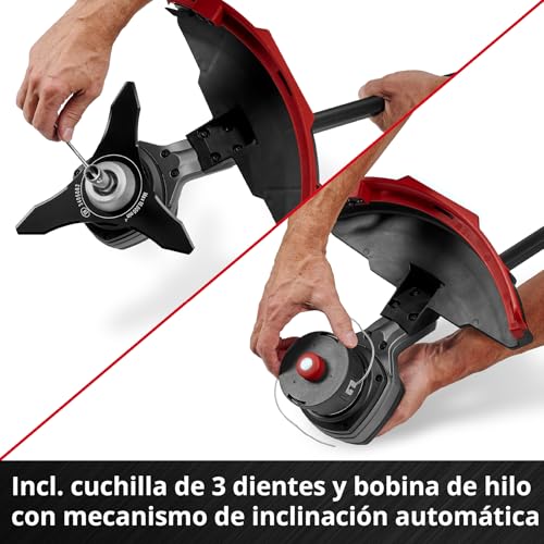 Desbrozadora con batería GP-BC 36/430 Li BL-Solo Einhell Professional Power X-Change (36 V, Brushless, ancho corte 43 cm, doble hilo con mec. de inclinación autom., cuchilla de 3 dientes, sin batería)