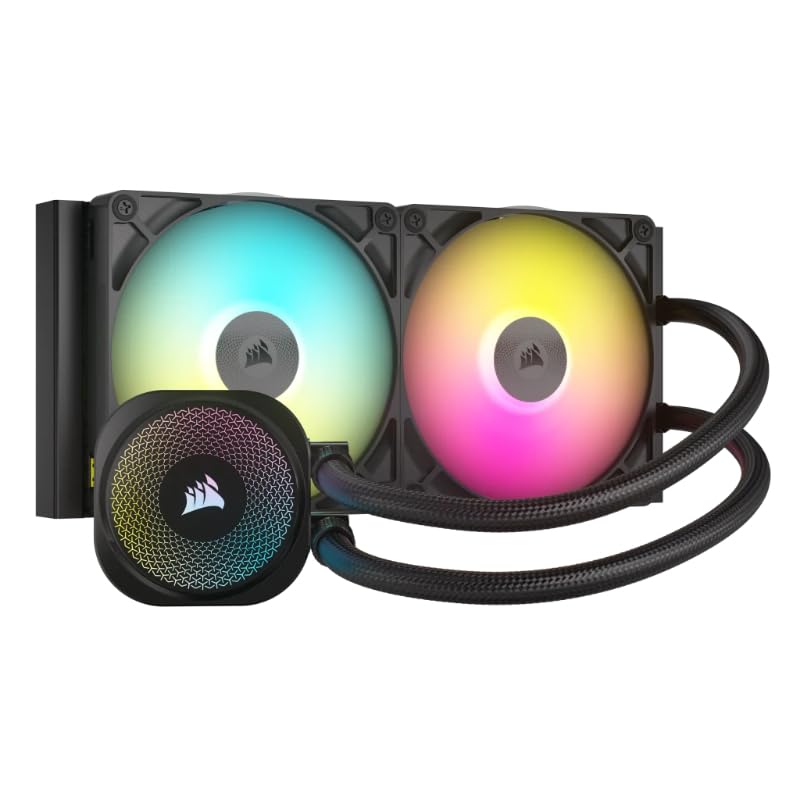 Refrigeración líquida - sistema AIO de 280 mm, iluminación RGB, eficiente en disipación de calor, ideal para overclocking y rendimiento. *