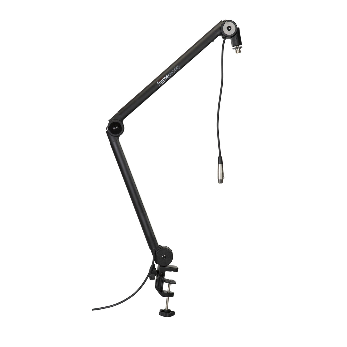 Gator Frameworks Soporte de micrófono Deluxe para podcasts y grabaciones, con cable XLR integrado (GFWBCBM3000)