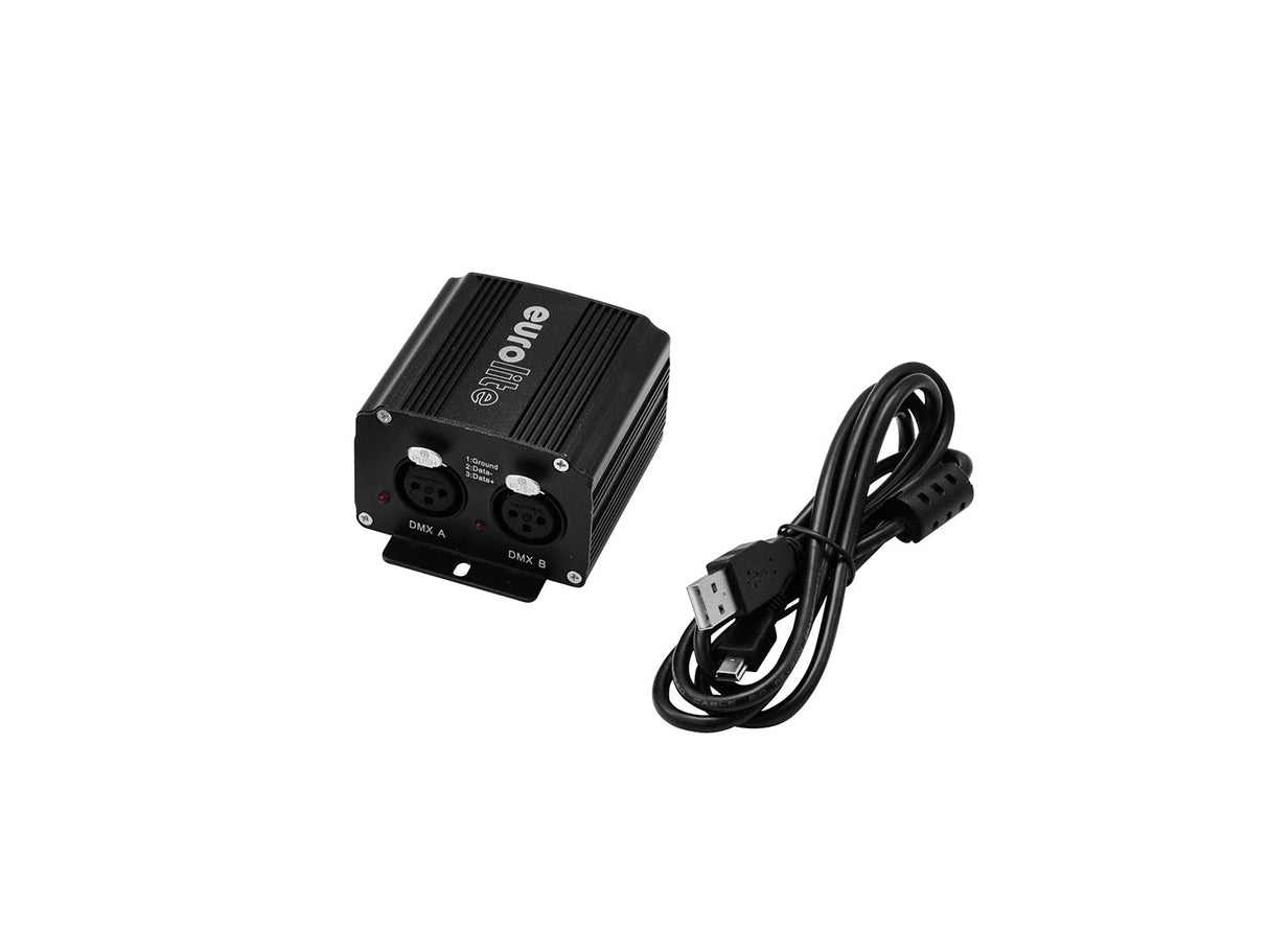 EUROLITE Interfaz USB 2x512 DMX/Artnet incl. 64x DMX512 Control Software