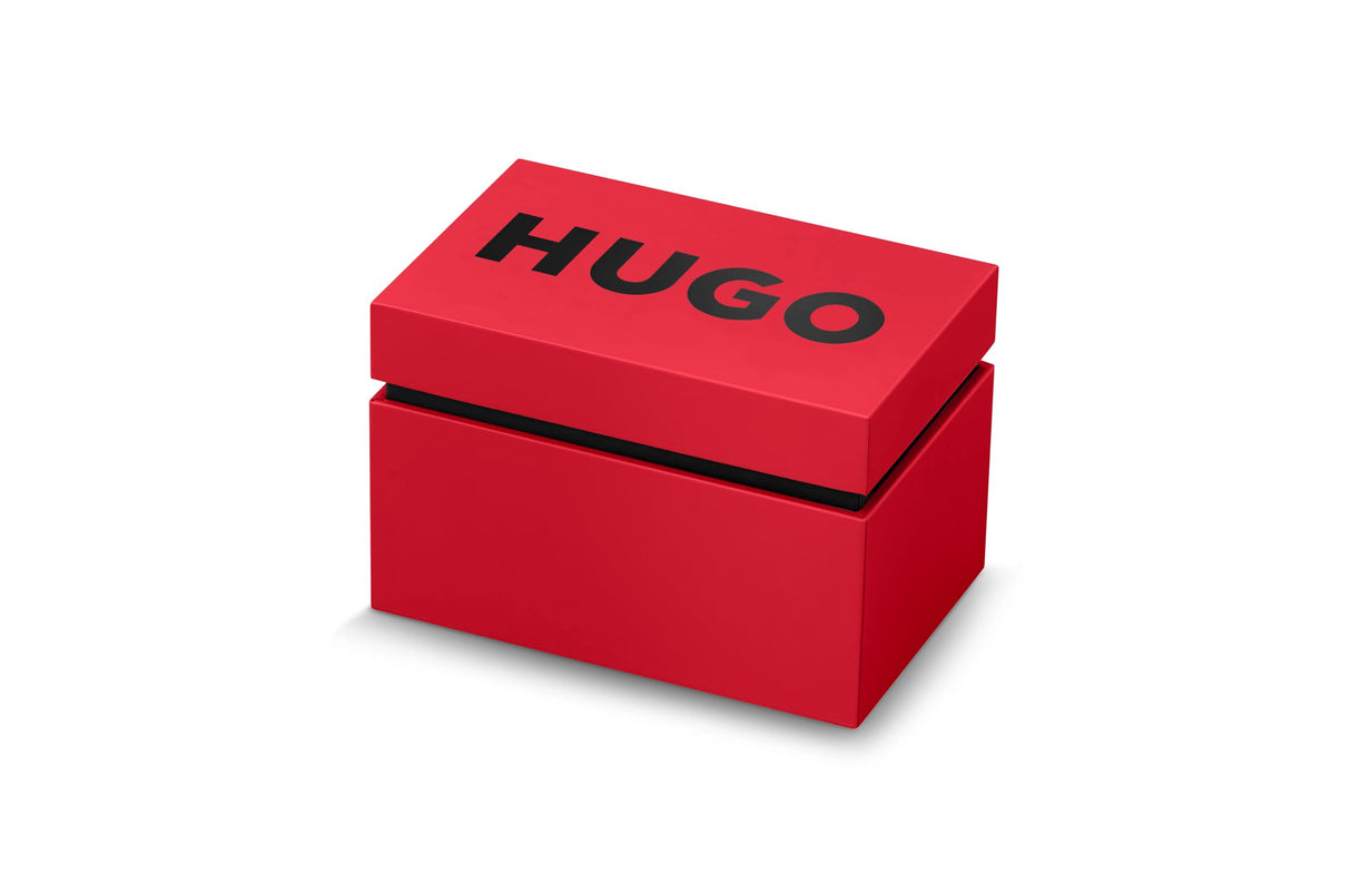 HUGO Reloj Analógico de Cuarzo Multifunción para Hombre Colección #Impress - FOR Him con Correa de Acero Inoxidable Gris - 1530298
