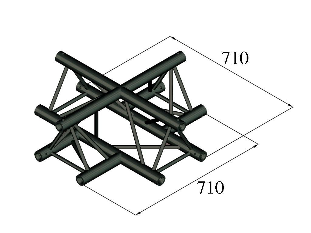 Alutruss S-PAC-41 - Empalme en T para Tren Americano