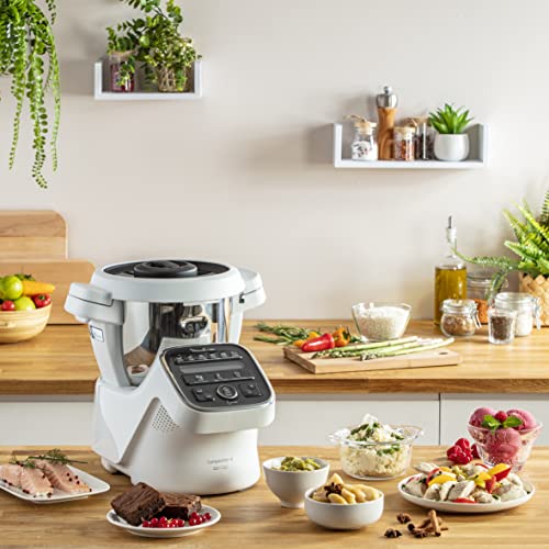MOULINEX COMPANION XL Robot Cooker Tazón multifunción 4.5L 12 programas automáticos Sopas Gazpacho Procesador de alimentos Batidora Batidora Picadora Amasadora Cocinar Vapor 1550W HF80C30D