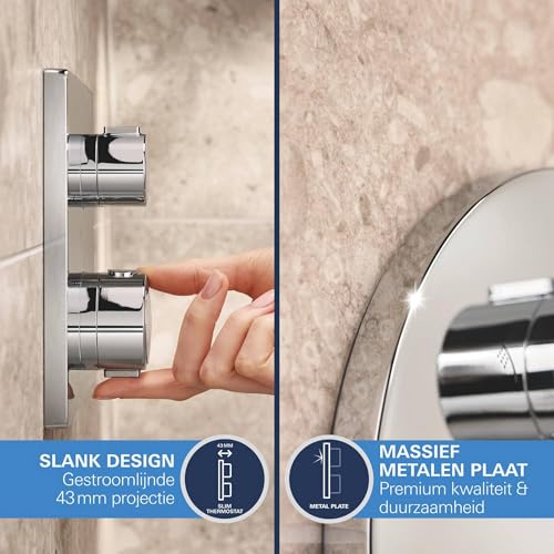 GROHE Precision Vitalio Start 250 Sistema de ducha (caja de instalación universal, set de ducha mural, teleducha), Cromo 34883000