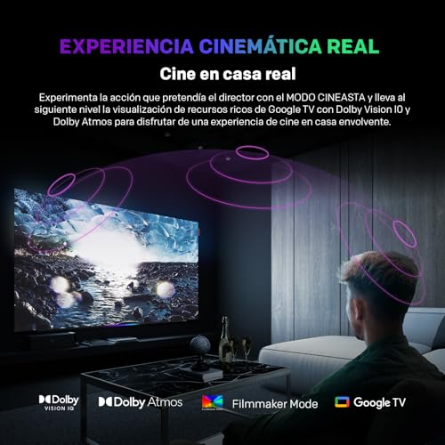 Metz Smart TV 42" 4K OLED, 42MOD9500Z 120Hz Google TV con Dolby Vision IQ, Dolby Atmos, Chameleon Extreme 3.0, HDR 10+, Sonido 2.1.2ch, Sensor de Movimiento Eye Care TV, DVB-T/-T2/-C/-S/-S2, Ci+