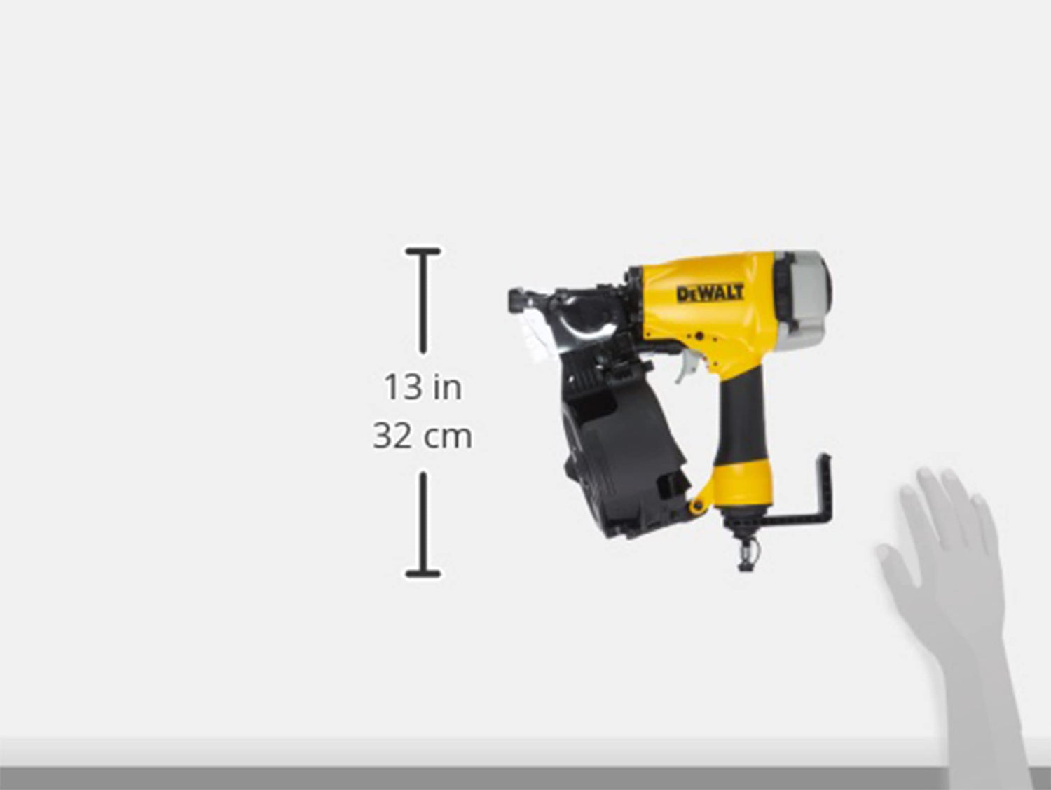 DEWALT DPN64C-XJ - Clavadora Neumática , 32-64 mm, 5.1-8.9 bar, Cargador de 50 Clavos, Ajuste de Profundidad sin Herramientas, Modo Secuencial y Ráfaga, Incluye Maletín de Transporte
