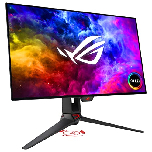 ASUS ROG Swift OLED PG27AQDM - Monitor Gaming de 27" (26,5 pulgadas visibles), 1440p, OLED, 240Hz, 0,03 ms, antirreflejos, disiPador personalizado, brillo uniforme, 99% DCI-P3, DisplayWidget Center