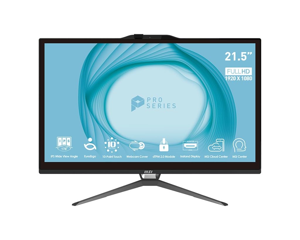 MSI All in One Pro AP222T-217EU 21,5" Intel Pentium Intel Pentium Gold G7400 4 GB RAM 128 GB SSD