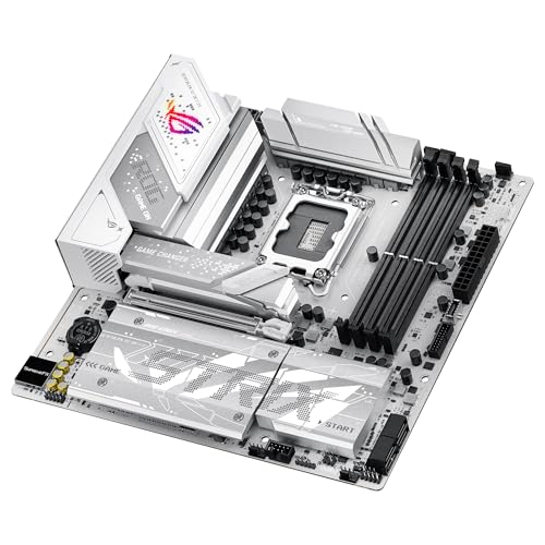 ASUS ROG Strix B860-G Gaming WiFi, Placa Base mATX, preparada para PC con IA Avanzada, 14+1+2+1 etapas de Potencia, Ranuras DDR5, PCIe 5.0, Cuatro Ranuras M.2, WiFi 7, AI Networking II, Aura Sync RGB