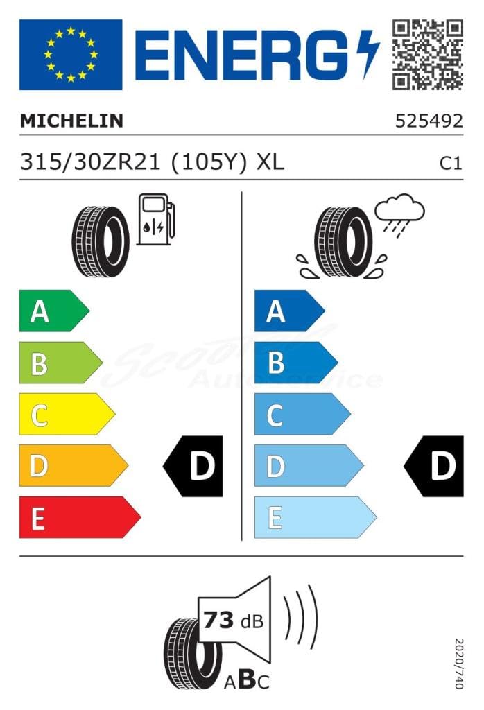 MICHELIN 315/30 ZR21 105Y PILOT SPORT CUP 2 XL MO1 (MERCEDES)
