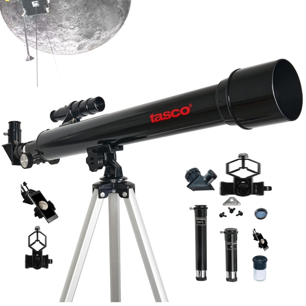 Tasco - Telescopio 600x50 Space Station Negro/Rojo - Telescopio astronómico para adultos y principiantes - T60050W