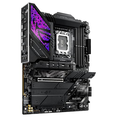 ASUS ROG Strix Z890-E Gaming WiFi - Placa Base ATX, 18+1+2+2 etapas de Potencia, DDR5, PCIe 5.0 Compatible con GPU de última generación, Siete Ranuras M.2, WiFi 7, AI Overclocking, AI Networking II