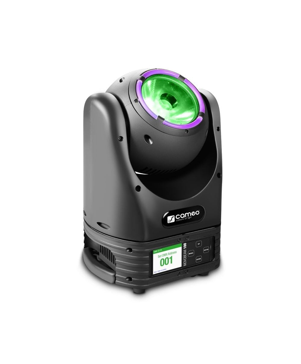Cameo MOVO BEAM 100 - Cabeza móvil con giro sin fin y corona de LED
