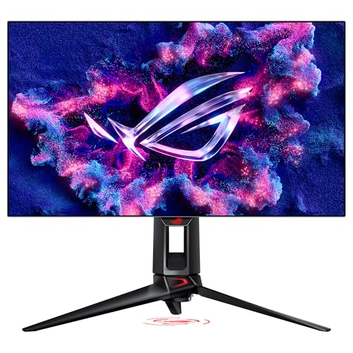 ASUS ROG Swift OLED PG27AQDP - Monitor Gaming WOLED de 27 Pulgadas, 480 Hz, 0,03 ms, G-Sync, disipador térmico, OLED Care+, Asistente AI, Brillo Uniforme, 99% DCI-P3 y DisplayWidget Center