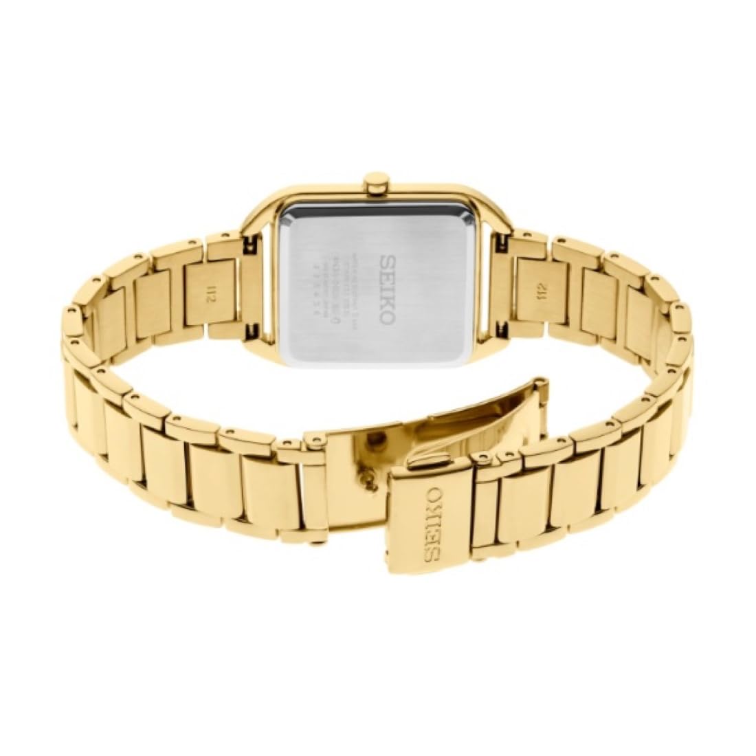 Seiko Essentials SWR078 - Reloj de Cuarzo para Mujer, Esfera Dorada, Movimiento de Cuarzo, Movimiento de Cuarzo