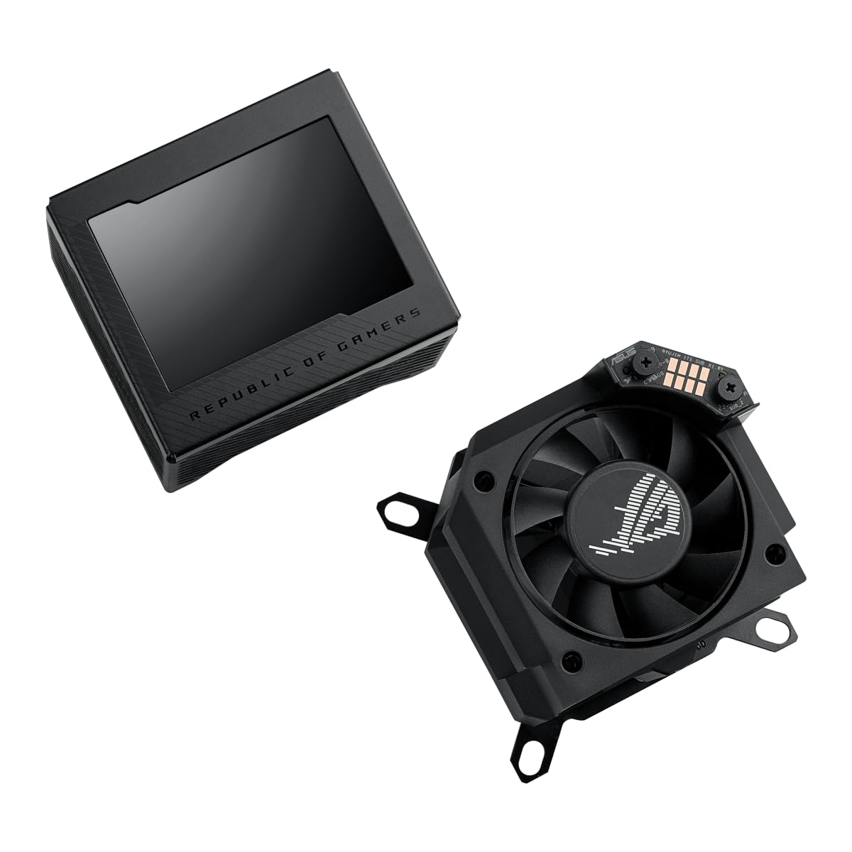 ASUS ROG Ryujin III WB - Bloque de agua para CPU LCD (Asetek con 178 aletas de refrigeración y placa de refrigeración de aleación de cobre, pantalla LCD de 3,5 pulgadas, ventilador VR integrado,