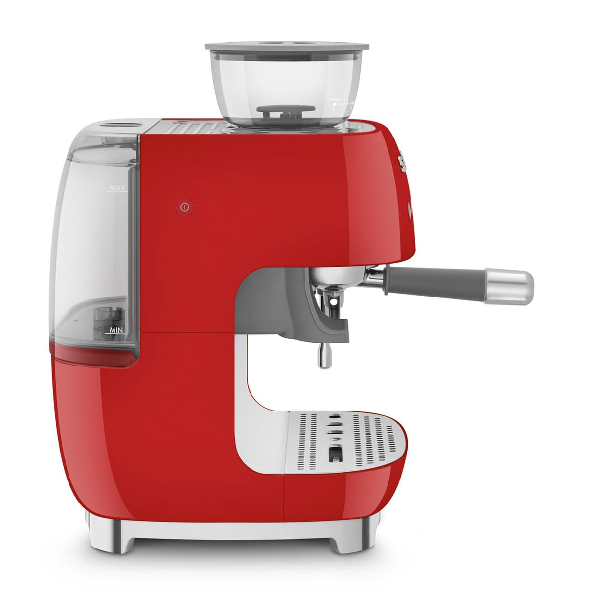 SMEG EGF03RDEU Cafetera Espresso con Molinillo, Plastic, Rosso