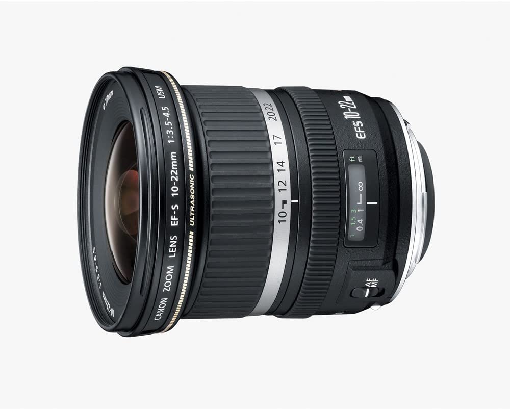 Canon EF-S 10-22mm f/3.5-4.5 USM - Objetivo para Canon (Distancia Focal 10-22mm, Apertura f/3.5-29, Zoom óptico 2.2X,diámetro: 77mm) Negro