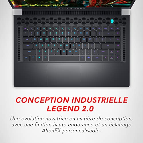 Dell Alienware x15 R2 Intel Core i7-12700H Portable Gaming 15.6" QHD Lunar Light 16GB RAM SSD 512GB NVIDIA GeForce RTX 3070 Ti Win 11H Advanced Alienware AlienFX Teclado