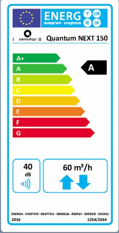 AERAULIQA Quantum Next Unidad de VMC descentralizada de flujo alterno, recuperación de calor, supersilenciosa, con mando a distancia multifunción, diám. 158 – Cód.003015