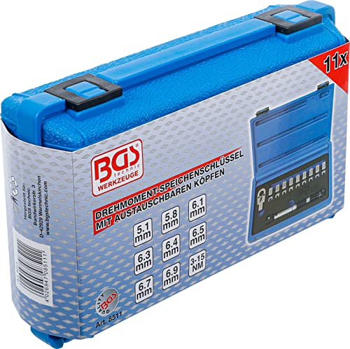 BGS 8511 | Llave de radios dinamométrica | con cabezales intercambiables | 3 - 15 Nm