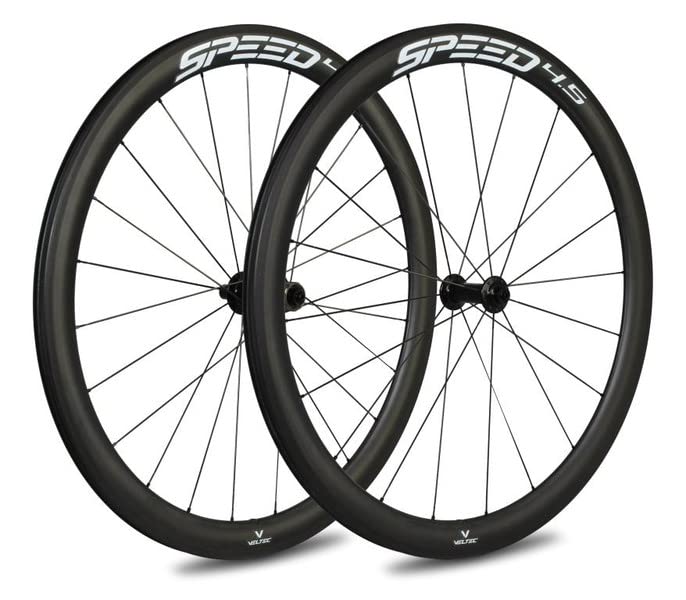 veltec Juego de Ruedas Speed 4.5 19 mm SR Rim Brake Shimano QR, Adultos Unisex, Negro/Blanco, 622-19