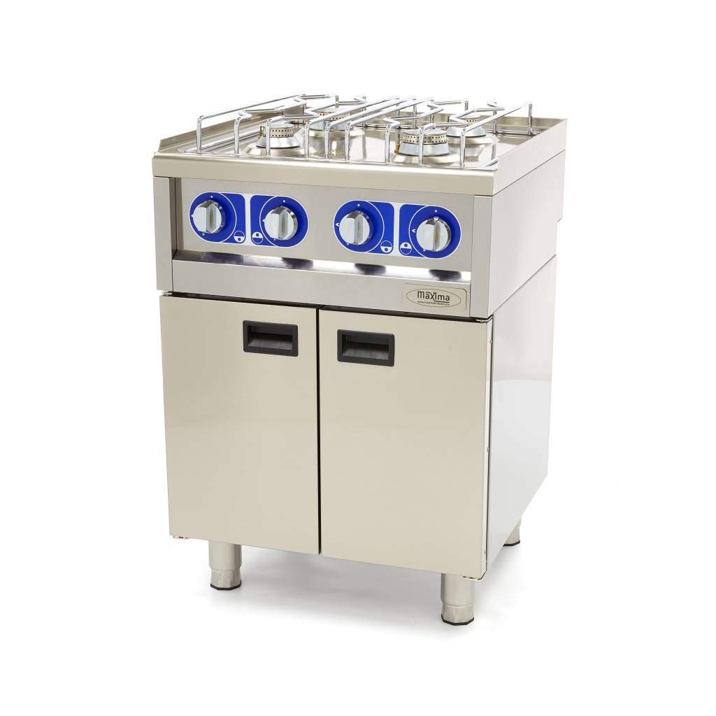 Maxima Cocina de gas Commercial Clase Gastro – 600 x 600 mm de profundidad – 2 quemadores – 2 x 5000 W + 2 x 3500 W