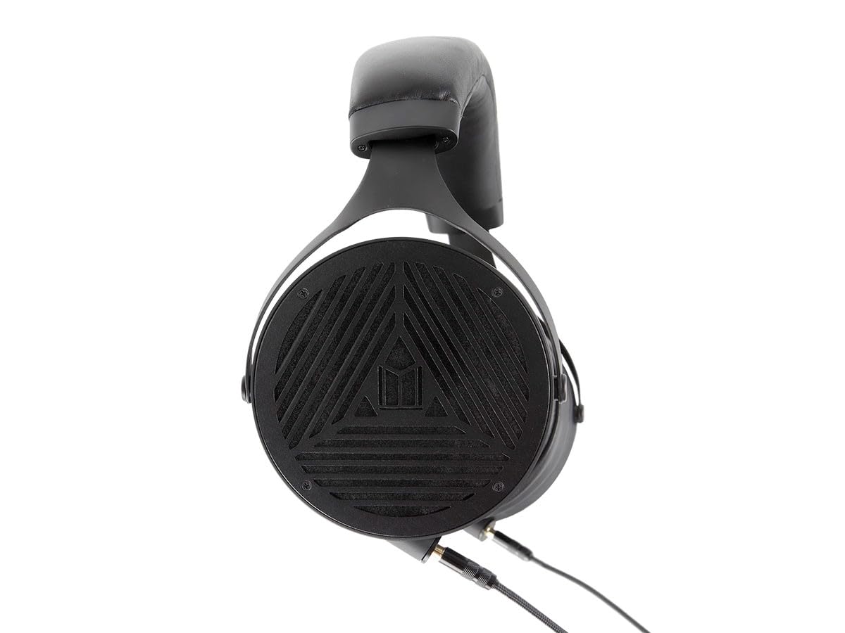 Monolith M1070 - Auriculares Planos con Espalda Abierta, Ligeros, Acolchados, Almohadillas de Felpa y extraíbles, Controlador Plano de 106 mm, Color Negro
