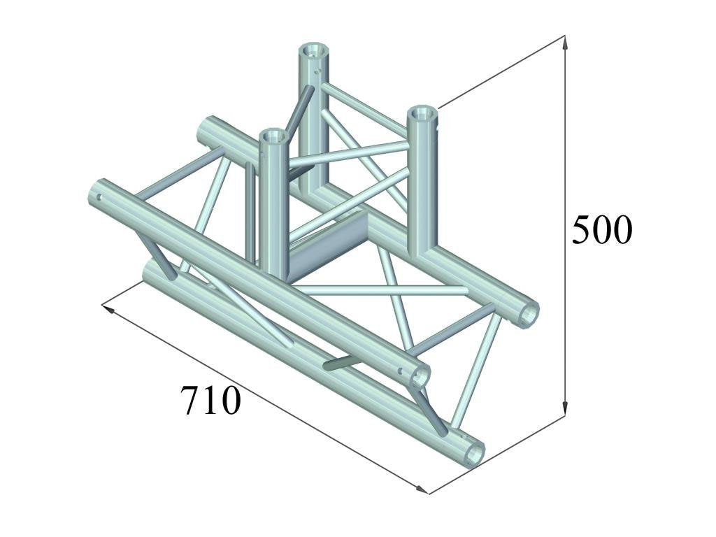 Alutruss - Trilock 6082at-38 de 3 vías pieza en t
