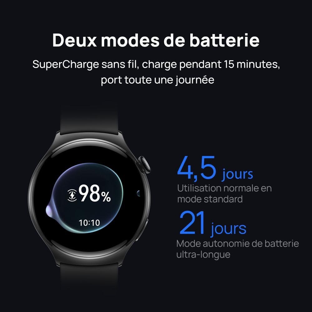 HUAWEI Watch 4 Reloj Inteligente,Análisis de ECG, Vista previa de un Minuto de los Siete Indicadores de Seguimiento de la Salud,Teléfono Celular eSIM, Dos Modos de batería,Compatible con iPhone y