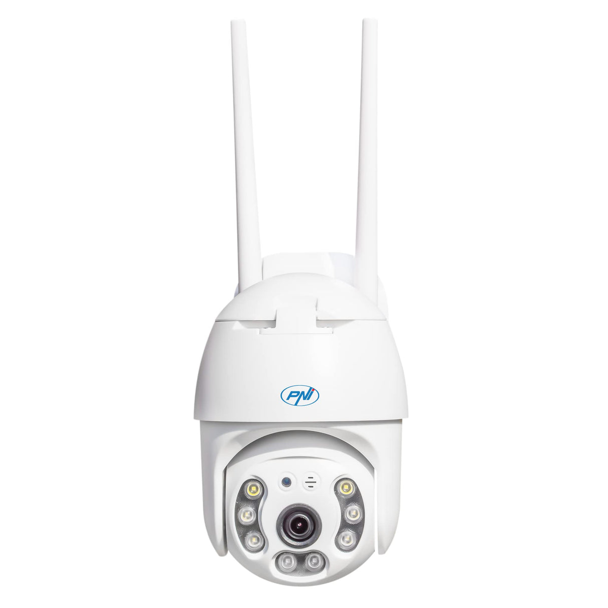 PNI Cámara de videovigilancia IP65 Live PTZ 5MP, gsm 4G, Ranura para Tarjeta Micro SD, detección de Movimiento, detección de Silueta Humana, Exterior IP66, LED IR y LED Blancos