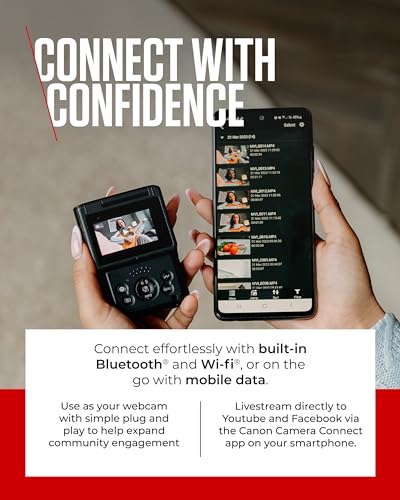 Canon Powershot V10 Vlogging Kit + Accesorios, Cámara Vlogging y Streaming, Sensor 1" 20,9 MP, Vídeo 4K, Objetivo 19mm, Conectividad WiFi, Bluetooth y USB-C, Pantalla Táctil Ángulo Variable, Silver