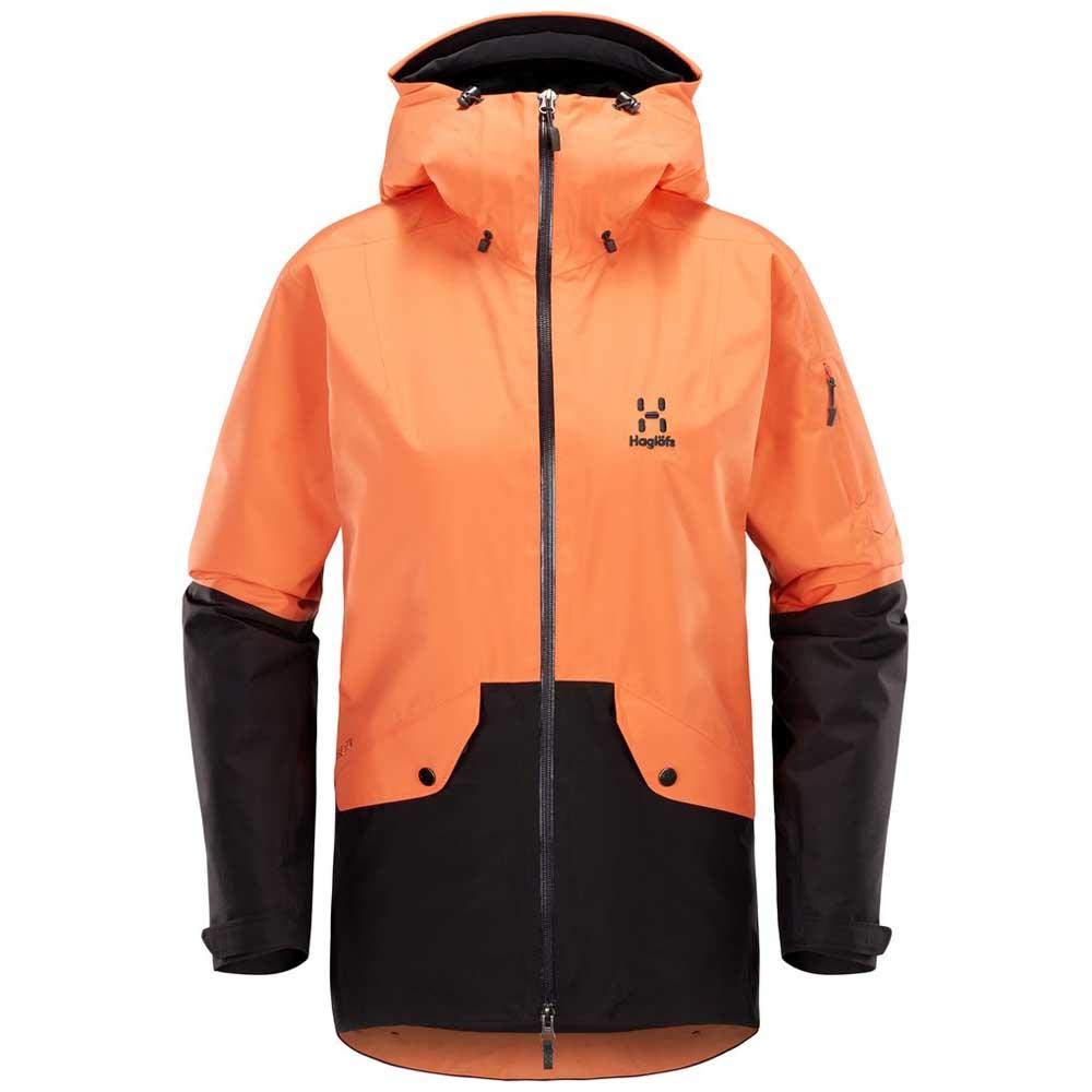 Haglöfs Khione Insulated Chaqueta, Mujer, Coral Pink/Slate, XL