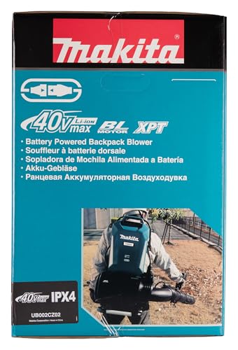 Makita UB002CZ - Soplador de Mochila sin escobillas de Iones de Litio LXT de 36 V, batería y Cargador no incluidos