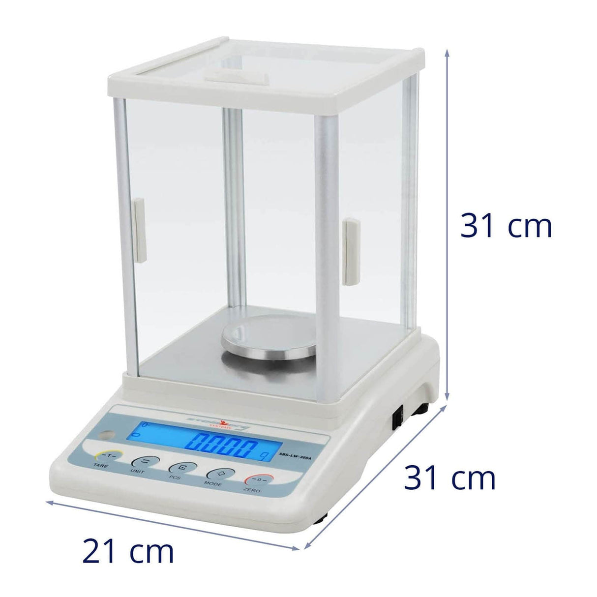 Steinberg Systems – sbs-lw- 300 A – Báscula de precisión – 300 g/0,001 g – LCD – Plato de PeSATA de acero inoxidable