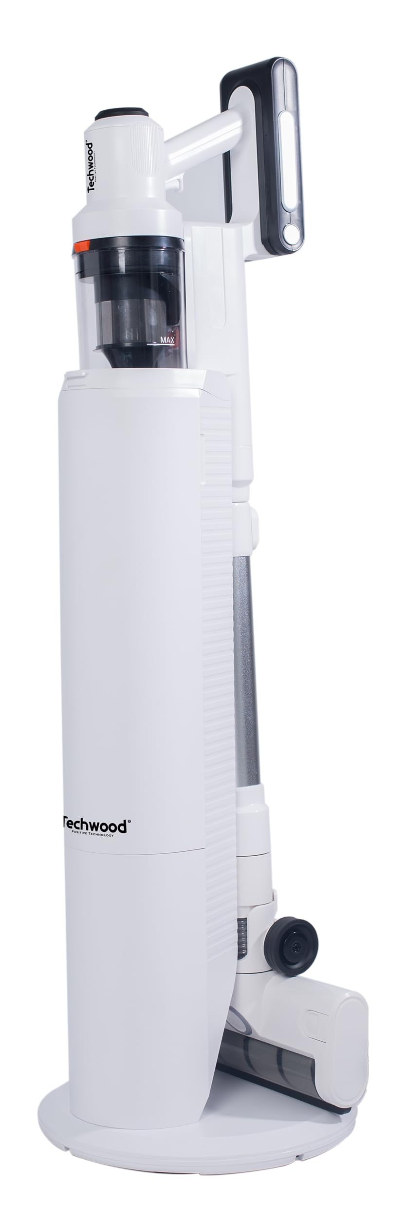 Techwood Aspiradora Escoba con estación de Carga y Limpieza TAB-7350, 2.5 Liters, White