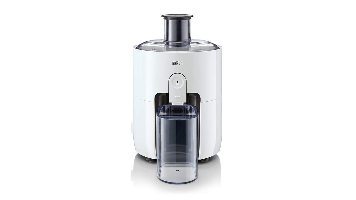 Braun Hogar PuEase SJ3100WH Licuadora, 500 W, diseño compacto, depósito de pulpa 1.25 L, jarra con separador pulpa 750 ml, blanco