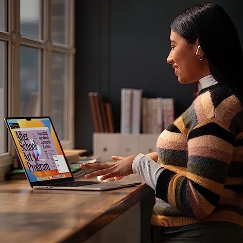 Apple 2023 MacBook Air (de 15 polegadas, Processador M2 da Apple com CPU 8‑Core e GPU 10‑Core, 8GB Memória unificada, 512 GB) - Cinzento sideral