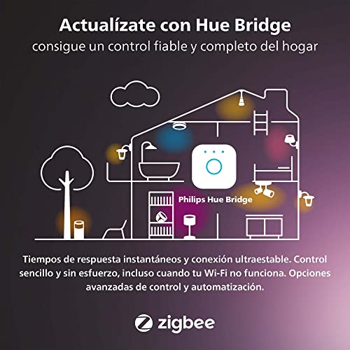 Philips Hue - Kit Perifo Iluminación en carril Luz Blanca y de Colores - Set base de pared (negro) de 200cm con 2 focos y tubo de luz Gradient - Anclajes incluidos