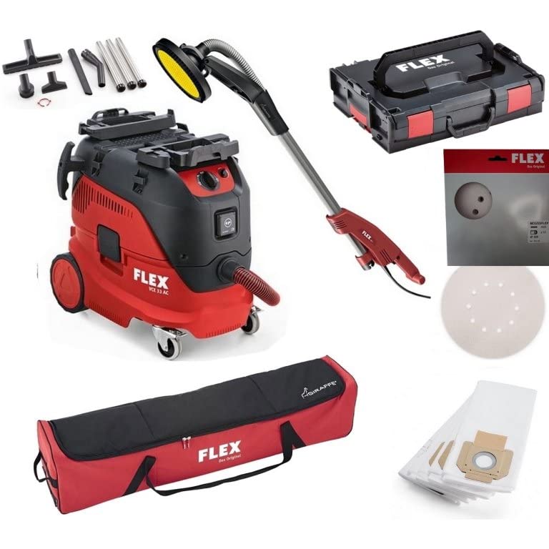 Pack Premium: Giraffe GE5 + Aspirador 30L VCE 33 LAC + Funda + Estuche L-BOXX + Accesorios FLEX - 920093